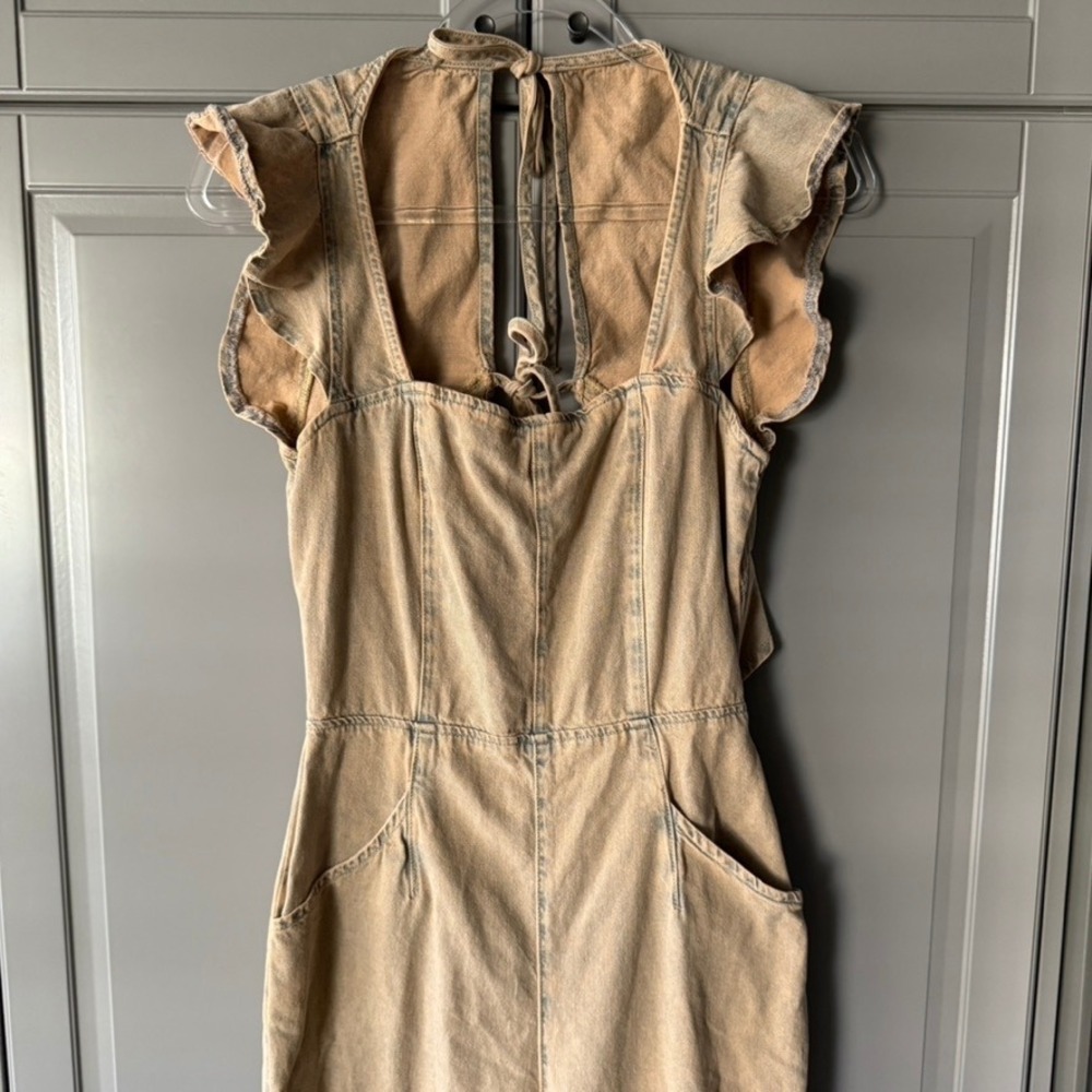 Stylish Tan Jumpsuit - Picture 4 of 14
